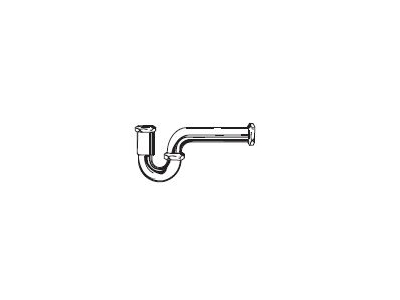 1-1/4" P Trap Brass Tubular 1-1/4" 17 GA