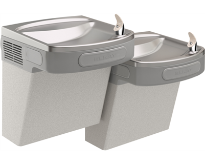 Elkay EZSTL8LC Versatile Cooler Wall Mount Bi-Level ADA Non-Filtered, 8 GPH Light Gray Granite