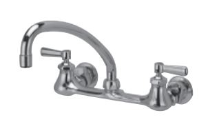 Zurn Z842J1-XL - AquaSpec Wall-Mount Sink Faucet with 9-1/2" Tubular Spout and Lever Handles (Lead Free)