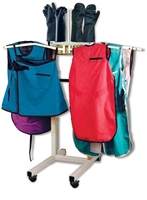 Mobile Apron and Glove Rack