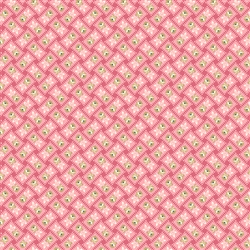 7777-NR Pink Floral Basketweave