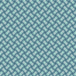 7777-T Blue Floral Basketweave