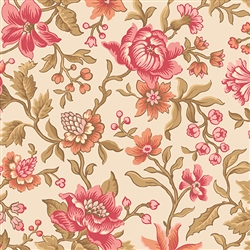 Jacobean Floral on Cream