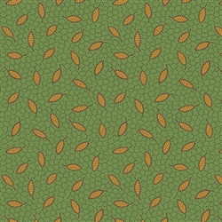8264-G Pumpkin Spice Green Leaves