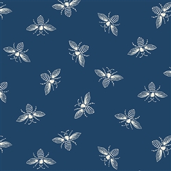 #9084-B3 Indigo Blue French Bees