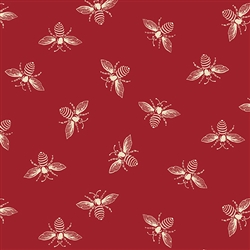 9084-R2 FRENCH BEE Cranberry Bees