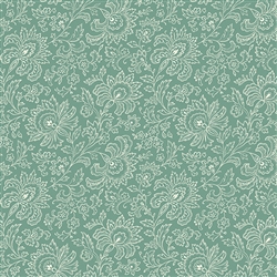 9085-G2 French Chateau Sea Spray Teal Green Floral