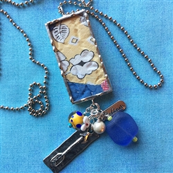 1930's Quilt Charm Necklace