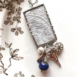 Vintage Hankie Charm Necklace