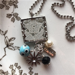 Vintage Lace Charm Necklace