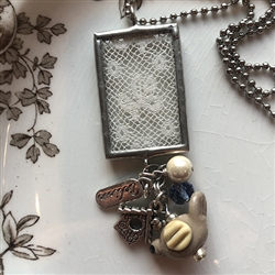 Vintage Lace Charm Necklace