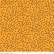 Scattered Dots Black on Orange