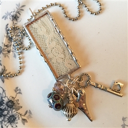 Vintage Lace Charm Necklace