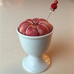 Antique Egg Cup Pincushion