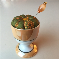 Antique Egg Cup Pincushion
