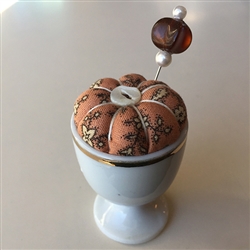 Antique Egg Cup Pincushion