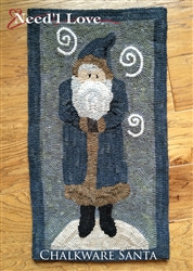 Chalkware Santa Rug Canvas