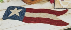 America Flag Hooked Rug Canvas