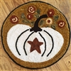 Pumpkin Star Hook Rug Canvas