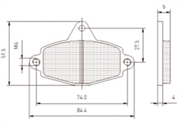 CRG / LGK / Avanti / Righetti Front Brake Pad Set Aftermarket