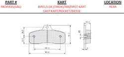 Birel/Lgk Rear (For Aluminum Rotors)