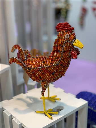 Bead & Wire Animal - Large Rooster