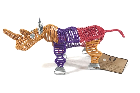 Telephone Wire Animal - Rhino - size: 3.5" x 9.5"