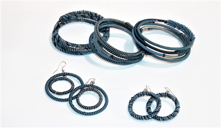 Spiral Bracelets - Blue