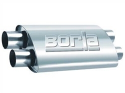 Borla 4x9.5 Dual 2.5" In/Dual 2.5" Out 19" Stainless Muffler
