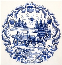 Winter Delft - Horse with Wagon