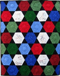 Dick and Jane Baby Hexagon - Baby Quilt Kit