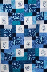 Nautical Wildlife - Scramble Pattern - Lap Quilt Kit