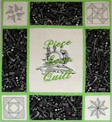 Piece, Love, Quilt - Sewing Machine - Wall Quilt Kit