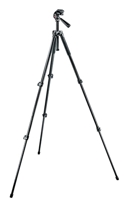 Manfrotto Bogen 293 Aluminum 3 Section (Black) Tripod with (Quick Release) 3 Way Head