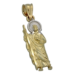 14KTDCP1001 - 14KT Gold San Judas Pendant 28mm