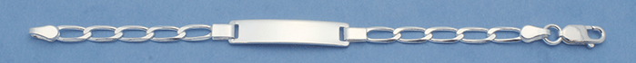 BID1006 - Silver Baby ID Long Link Bracelet