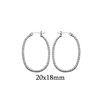 CER Silver DC Hoops Oval 20X18MM - CERHOV20X18MM