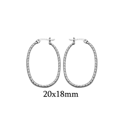 CER Silver DC Hoops Oval 20X18MM - CERHOV20X18MM