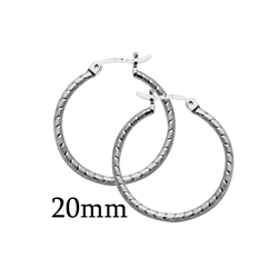 CER Silver DC Hoops Round 20mm - CERHR20MM