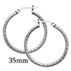 CER Silver DC Hoops Round 35mm - CERHR35MM