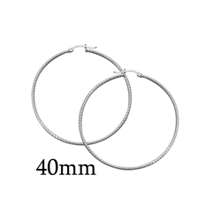 CER Silver DC Hoops Round 40mm - CERHR40MM