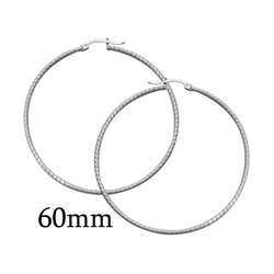 CER Silver DC Hoops Round 60mm - CERHR60MM