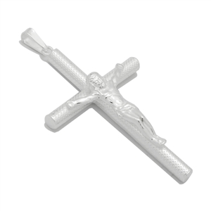 CRP02 - Silver High Polished Cross Crucifix Pendant