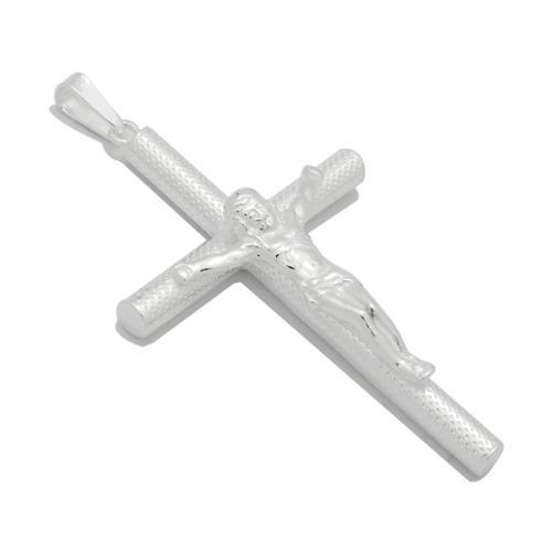 CRP02 - Silver High Polished Cross Crucifix Pendant