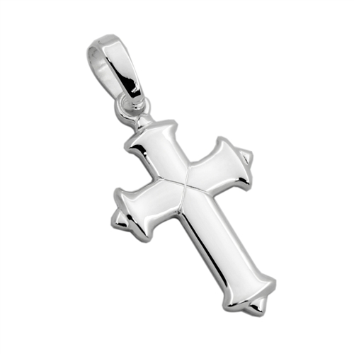 CRP06 - Silver High Polished Cross Pendant