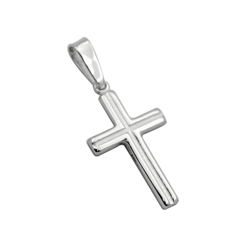 CRP09 - Silver High Polished Cross Pendant
