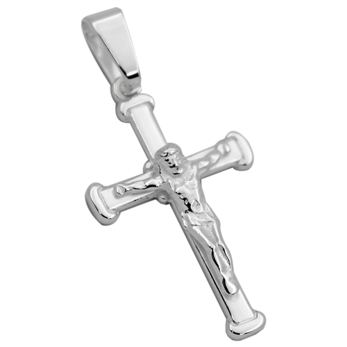 CRP12 - Silver High Polished Cross Pendant