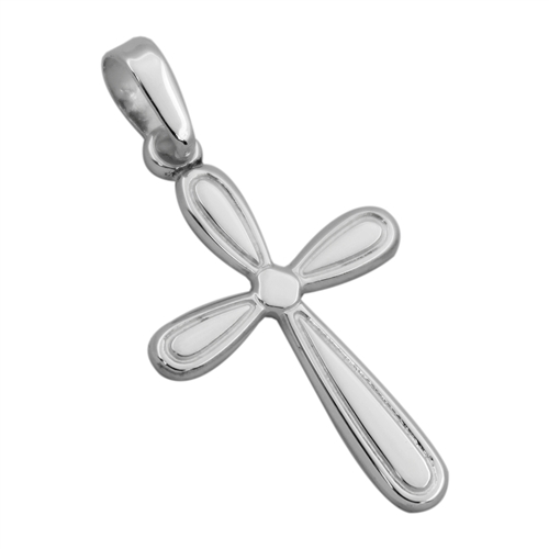 CRP13 - Silver High Polished Cross Pendant