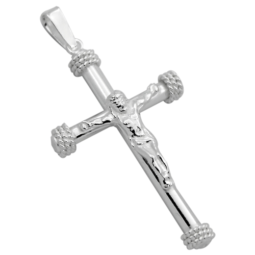 CRP14 - Silver High Polished Cross Pendant