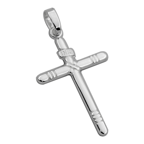 CRP15 - Silver High Polished Cross Pendant